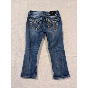 Miss Me Jeans Women's 25 Dark Wash Embroidered Back Pockets
